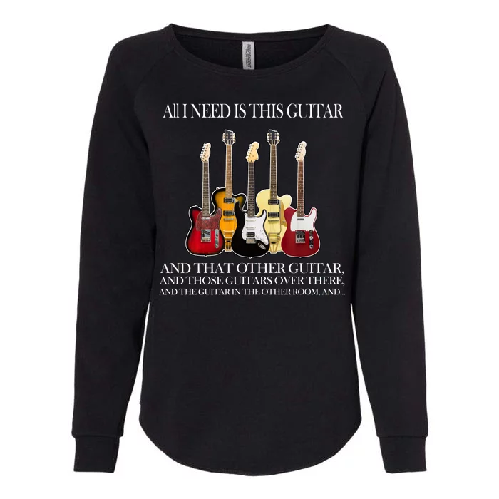 I Need My Ukulele Guitars Womens California Wash Sweatshirt