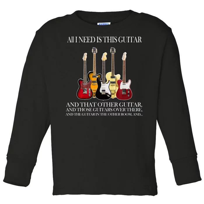 I Need My Ukulele Guitars Toddler Long Sleeve Shirt