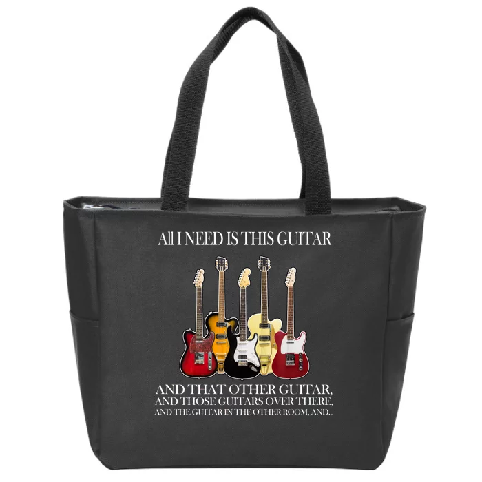 I Need My Ukulele Guitars Zip Tote Bag