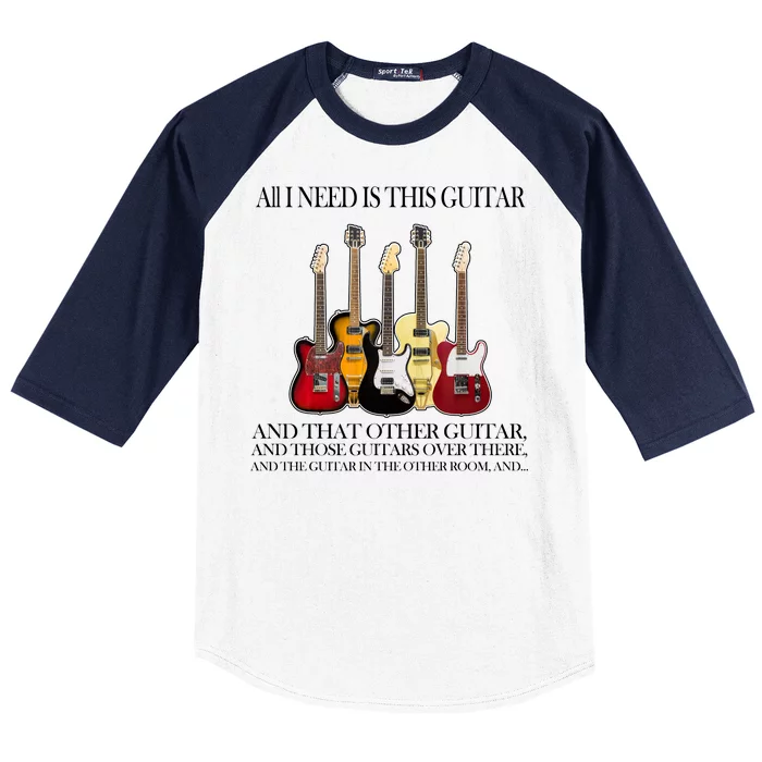 I Need My Ukulele Guitars Baseball Sleeve Shirt