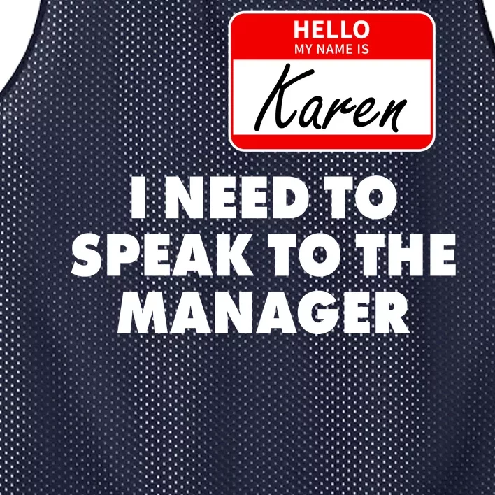 I Need To Speak To The Manager Karen Costume Mesh Reversible Basketball Jersey Tank