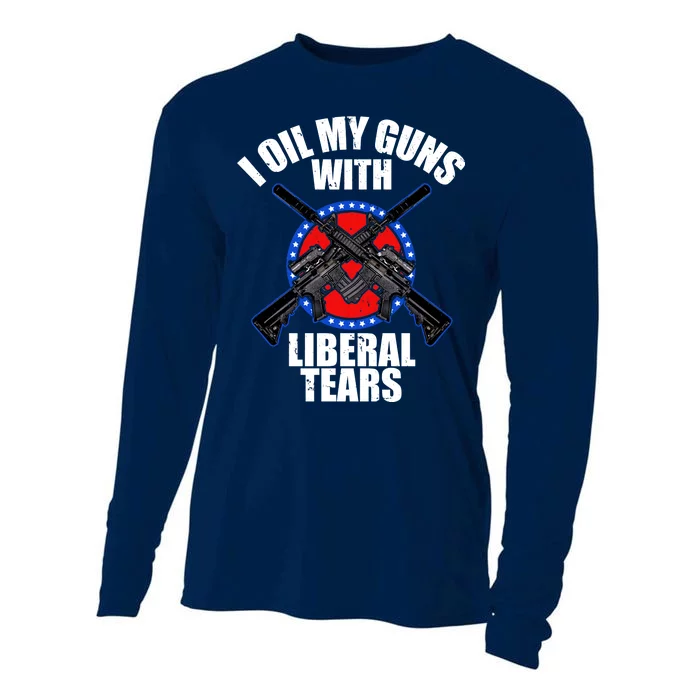 I Oil My Guns With Liberal tears Cooling Performance Long Sleeve Crew