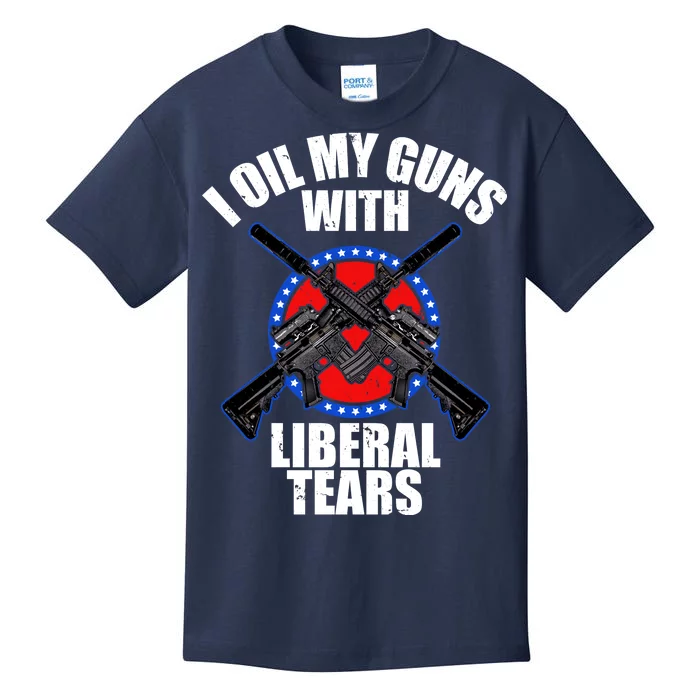 I Oil My Guns With Liberal tears Kids T-Shirt