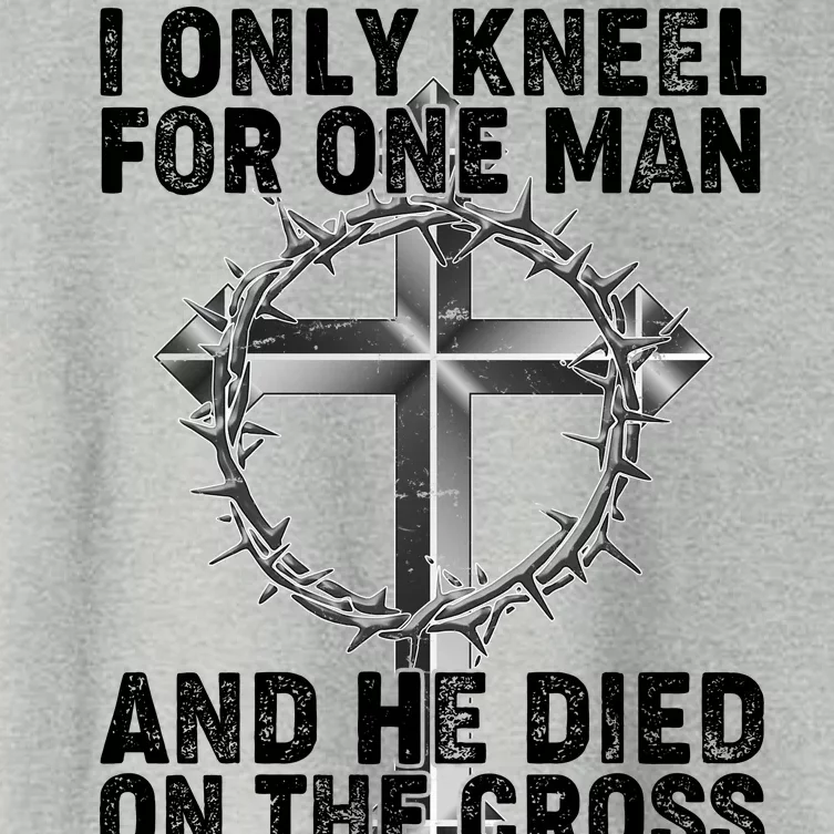 I Only Kneel For One Man And He Died On The Cross Women's Crop Top Tee