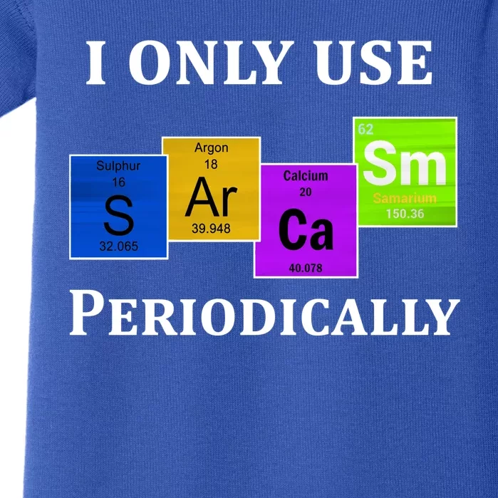 I Only Use Sarcasm Periodically Funny Sarcastic Baby Bodysuit