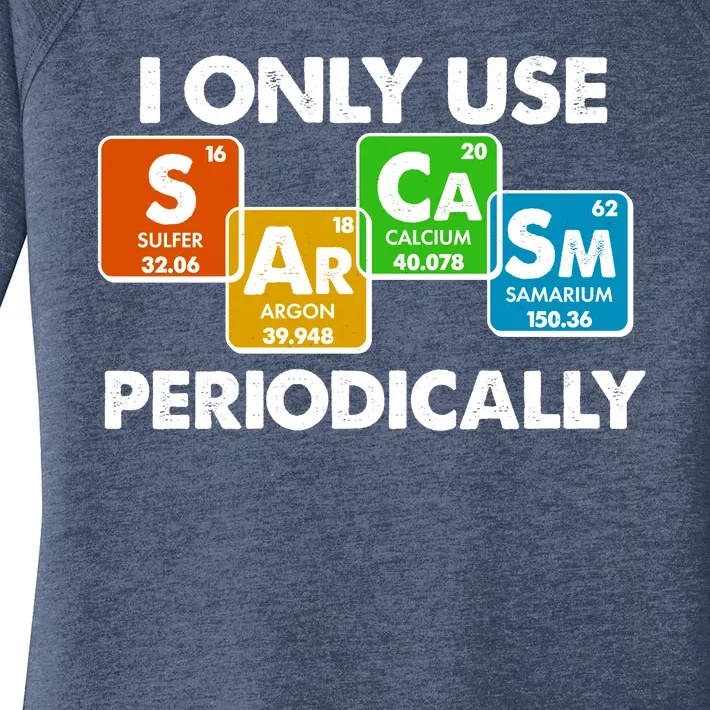 I Only Use Sarcasm Periodically Funny Science Women's Perfect Tri Tunic Long Sleeve Shirt