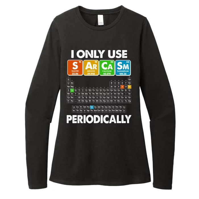 I Only Use SArCaSm Periodically Periodic Chart Womens CVC Long Sleeve Shirt