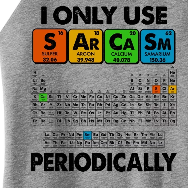 I Only Use SArCaSm Periodically Periodic Chart Women’s Perfect Tri Rocker Tank