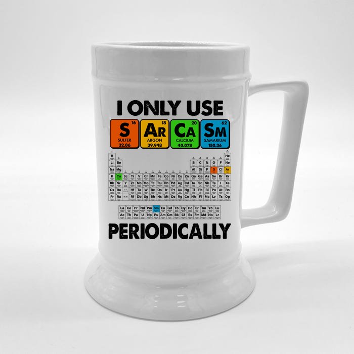 I Only Use SArCaSm Periodically Periodic Chart Front & Back Beer Stein