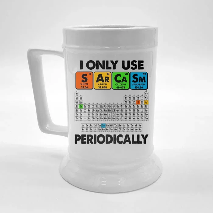 I Only Use SArCaSm Periodically Periodic Chart Front & Back Beer Stein