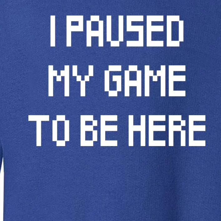 I Paused My Game To Be Here Toddler Sweatshirt