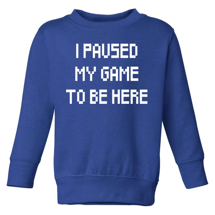 I Paused My Game To Be Here Toddler Sweatshirt