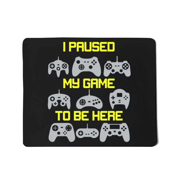 I Paused My Game To Be Here Funny Gamer Mousepad