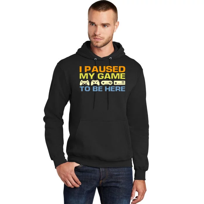 I Paused My Game To Be Here Retro Controllers Tall Hoodie