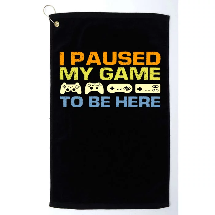 I Paused My Game To Be Here Retro Controllers Platinum Collection Golf Towel