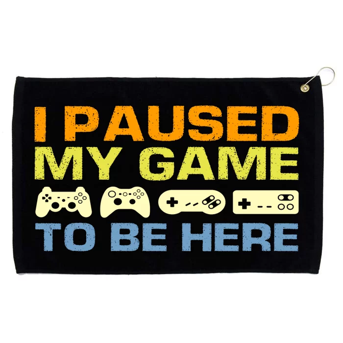 I Paused My Game To Be Here Retro Controllers Grommeted Golf Towel