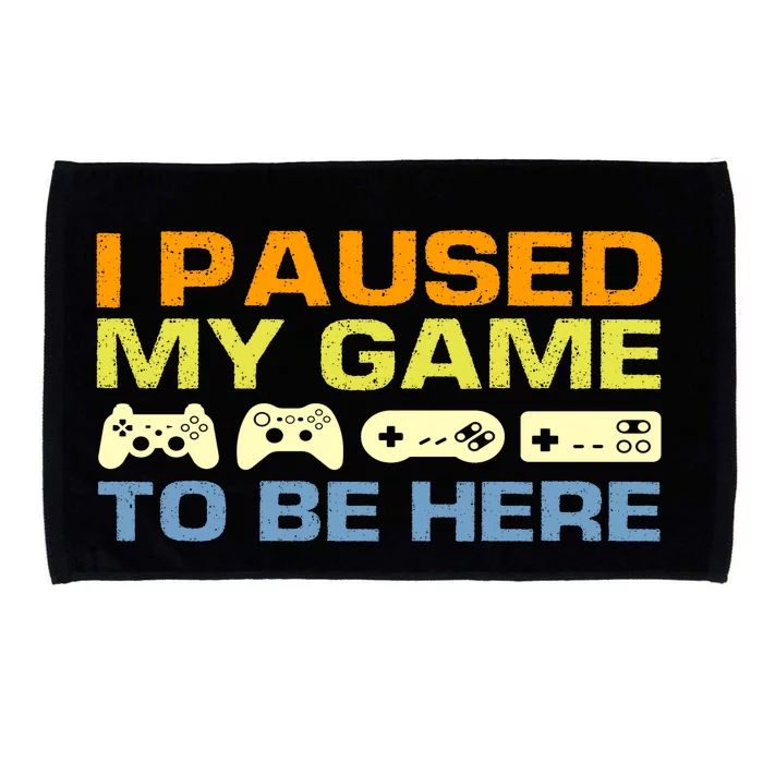 I Paused My Game To Be Here Retro Controllers Microfiber Hand Towel