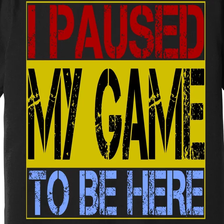 I Paused My Game To Be Here Sign Premium T-Shirt