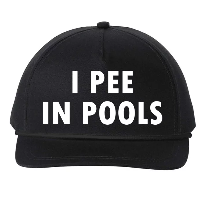 I Pee In Pools Snapback Five-Panel Rope Hat