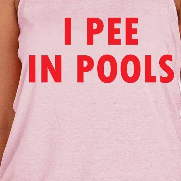 I Pee In Pools Women's Knotted Racerback Tank