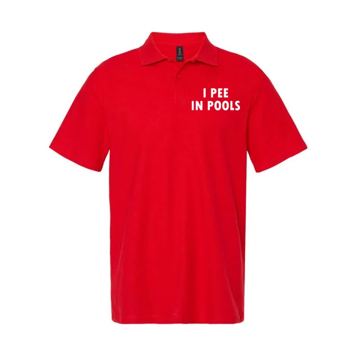 I Pee In Pools Softstyle Adult Sport Polo