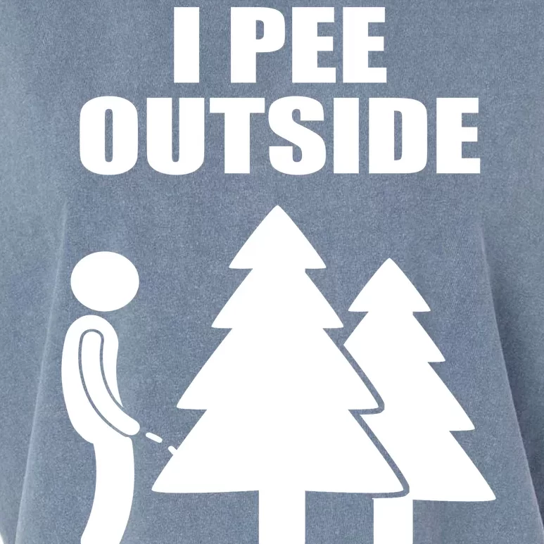 I Pee Outside Garment-Dyed Women's Muscle Tee