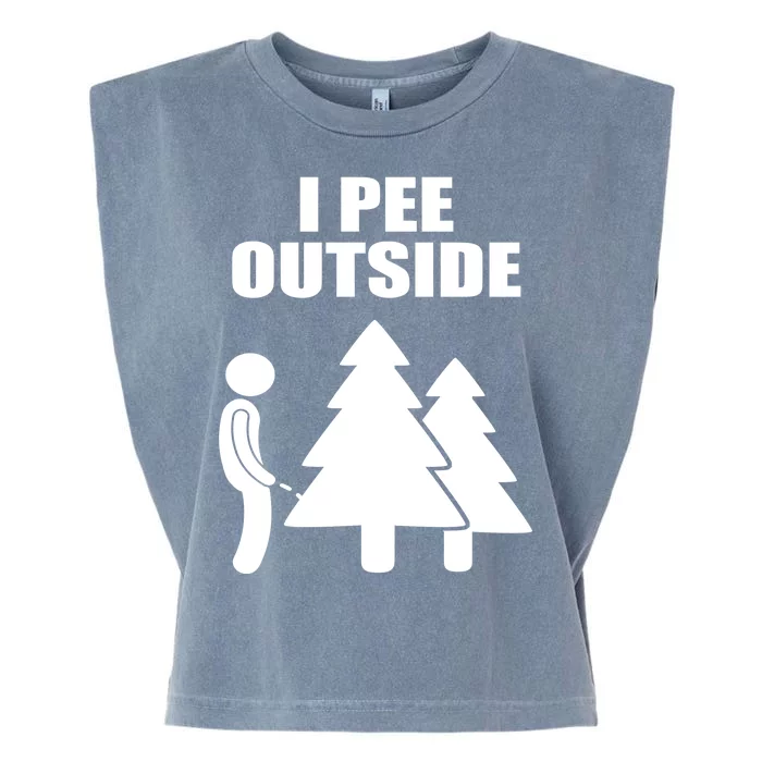 I Pee Outside Garment-Dyed Women's Muscle Tee