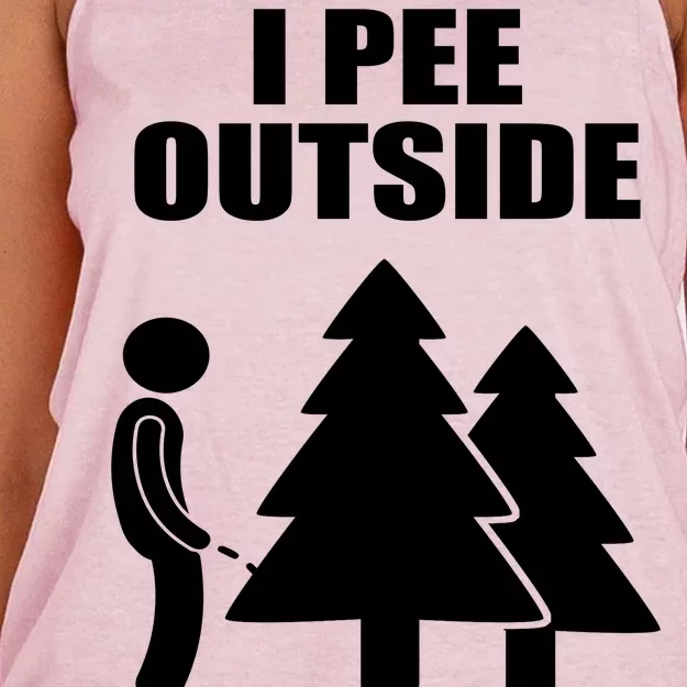 I Pee Outside Women's Knotted Racerback Tank