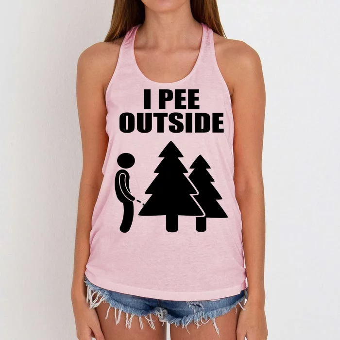 I Pee Outside Women's Knotted Racerback Tank