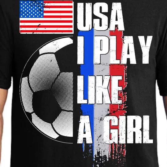 I Play Like A Girl USA Soccer Pajama Set