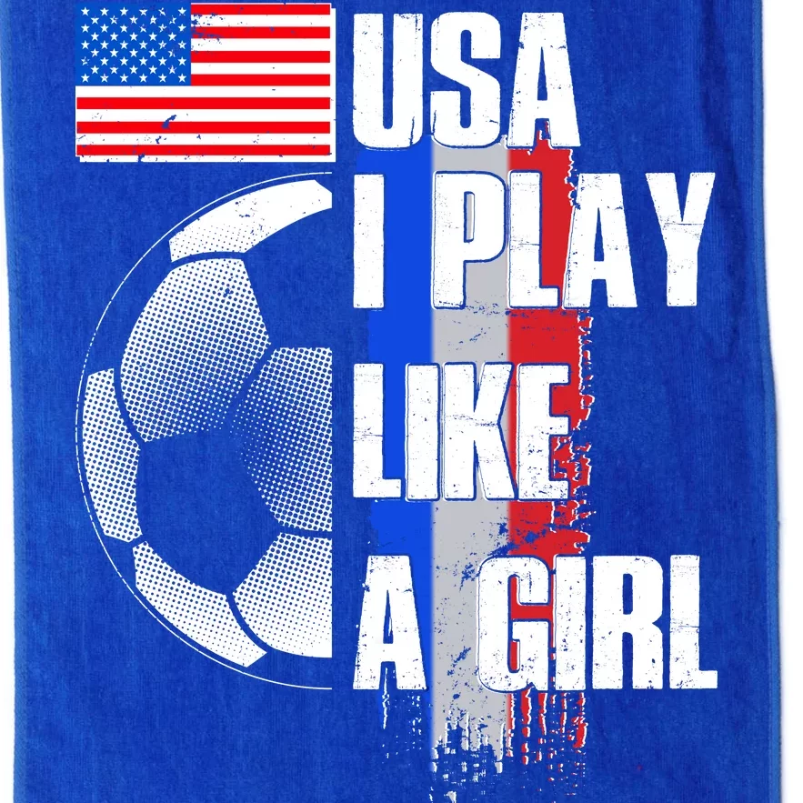 I Play Like A Girl USA Soccer Platinum Collection Golf Towel