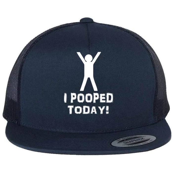 I Pooped Today Funny Humor Flat Bill Trucker Hat