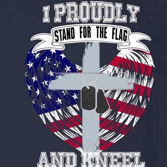 I Proudly Stand For The Flag And Kneel For The Cross Toddler Long Sleeve Shirt