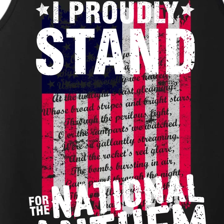 I Proudly Stand For The National Anthem Pledge Performance Tank