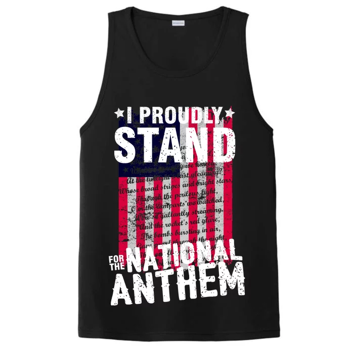 I Proudly Stand For The National Anthem Pledge Performance Tank