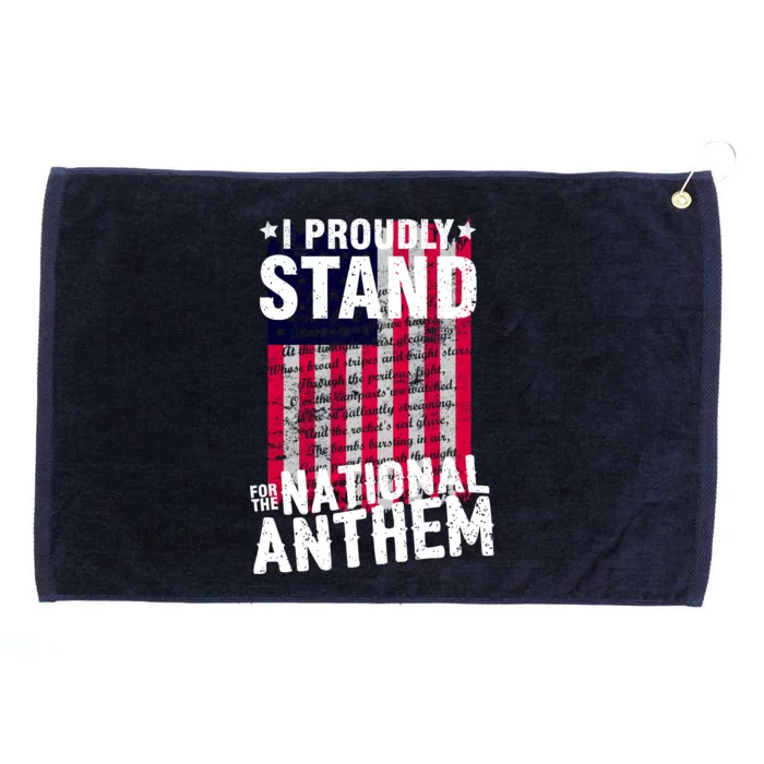 I Proudly Stand For The National Anthem Pledge Grommeted Golf Towel