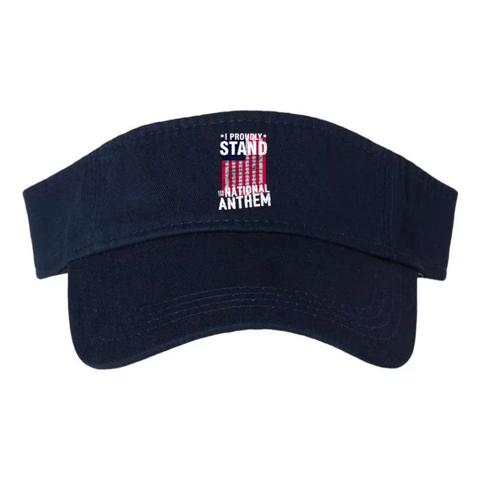 I Proudly Stand For The National Anthem Pledge Valucap Bio-Washed Visor