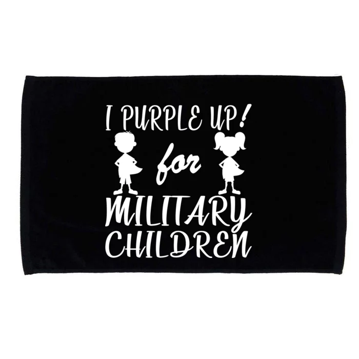 I Purple Up For Military Children Month Microfiber Hand Towel