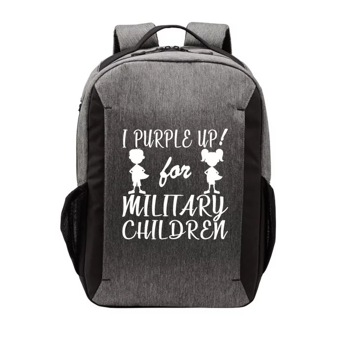 I Purple Up For Military Children Month Vector Backpack