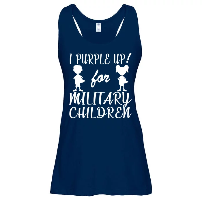 I Purple Up For Military Children Month Ladies Essential Flowy Tank