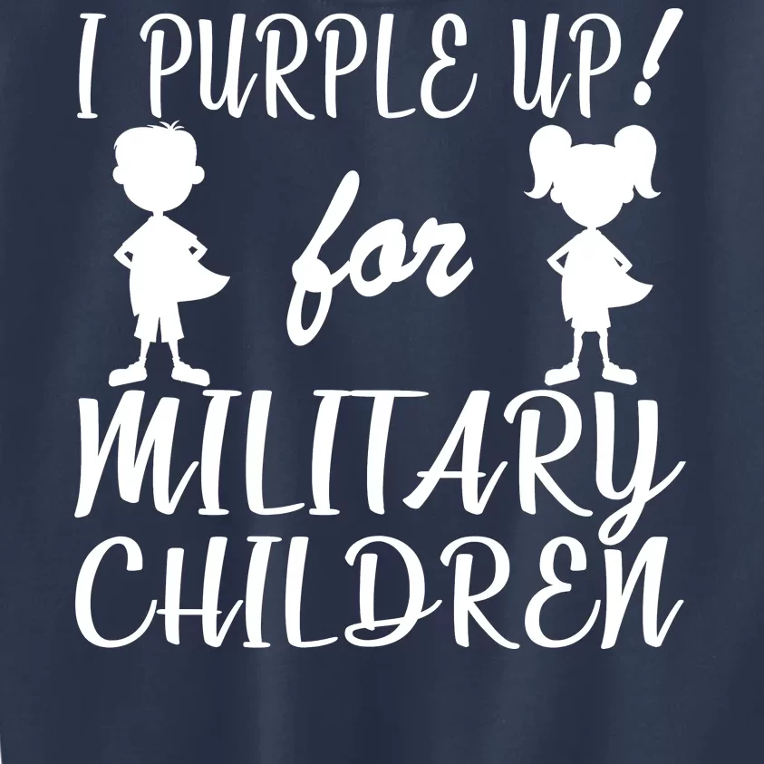 I Purple Up For Military Children Month Kids Sweatshirt