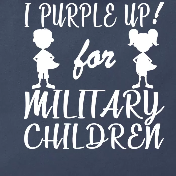 I Purple Up For Military Children Month Zip Tote Bag