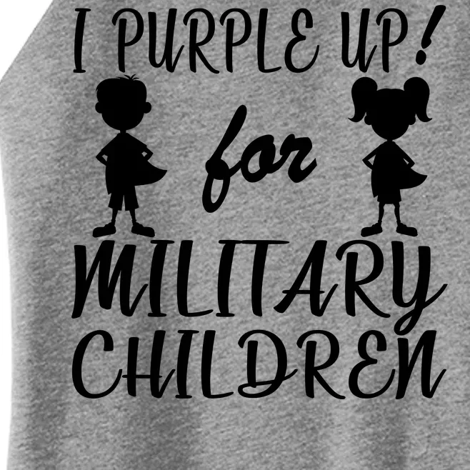 I Purple Up For Military Children Month Women’s Perfect Tri Rocker Tank