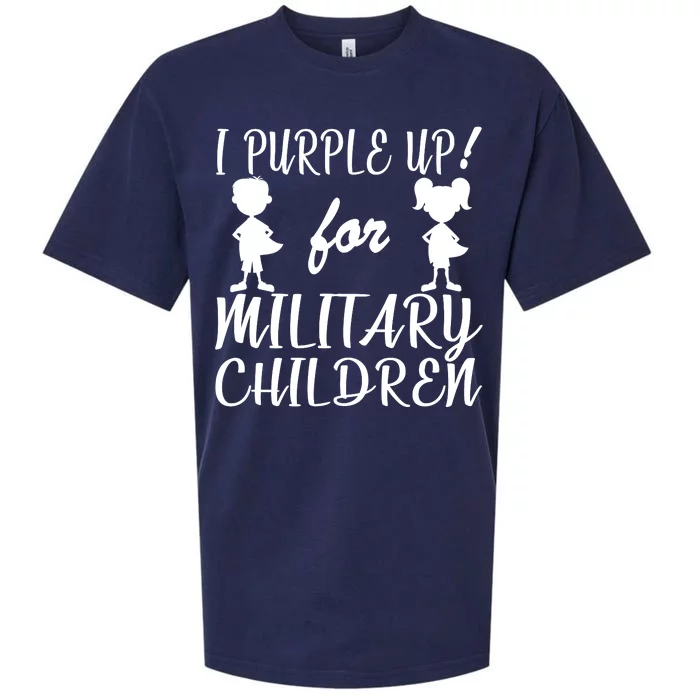 I Purple Up For Military Children Month Sueded Cloud Jersey T-Shirt