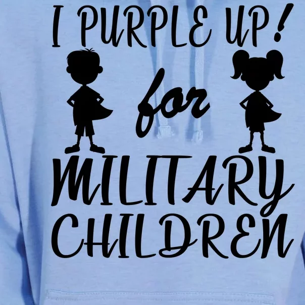 I Purple Up For Military Children Month Unisex Surf Hoodie