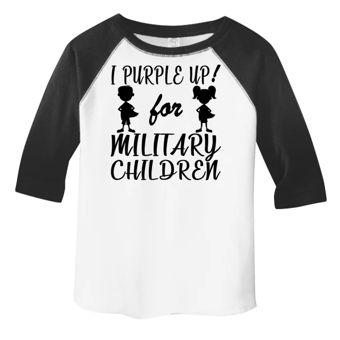 I Purple Up For Military Children Month Toddler Fine Jersey T-Shirt