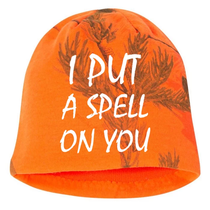 I Put A Spell On You Funny Witch Kati - Camo Knit Beanie