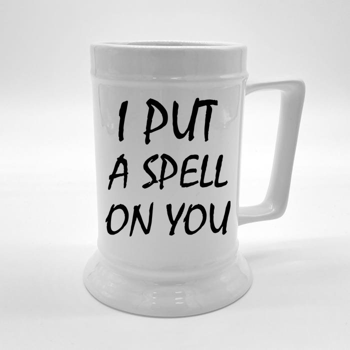 I Put A Spell On You Funny Witch Front & Back Beer Stein