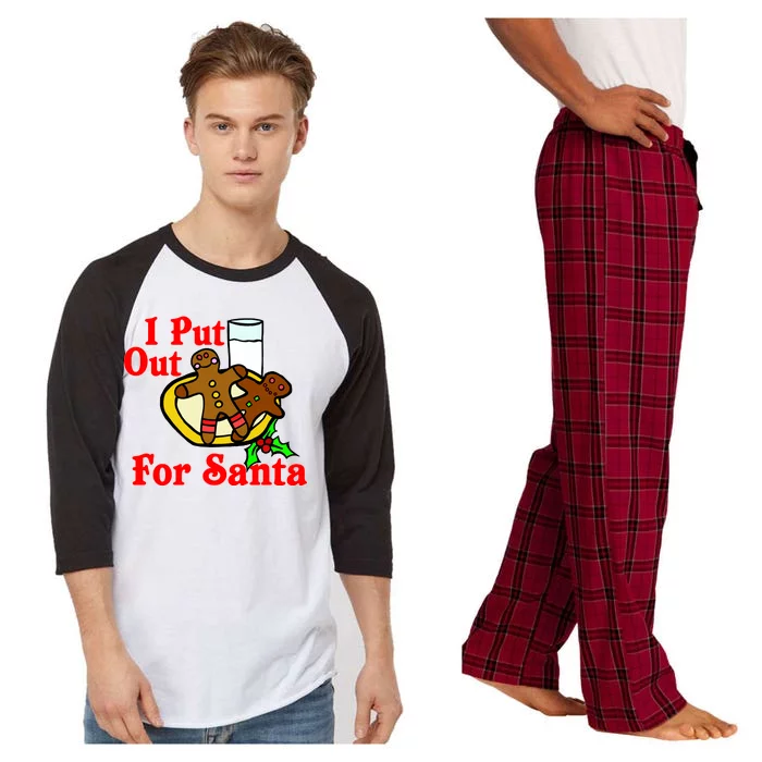 I Put Out For Santa Cookies and Milk Raglan Sleeve Pajama Set