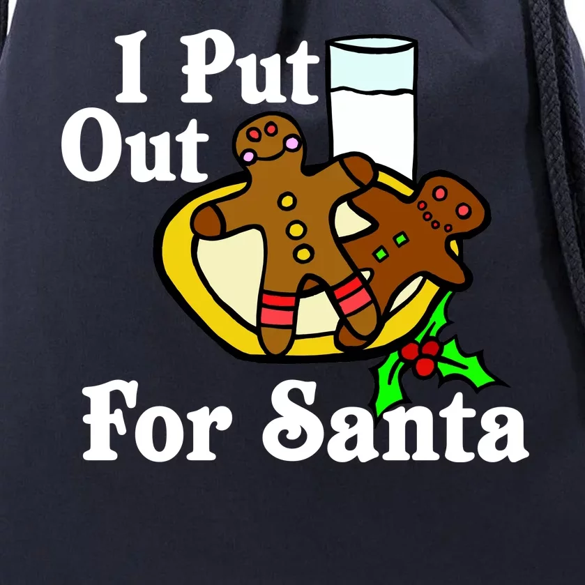 I Put Out For Santa Cookies and Milk Drawstring Bag